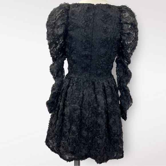 BLACK HALO Alister Floral Lace Long Sleeve Babydoll Minidress sz XS-S - Picture 10 of 16